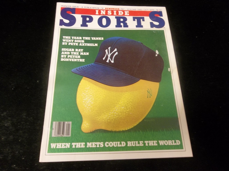 October 1979 Inside Sports- Premiere Issue- Volume 1, #1