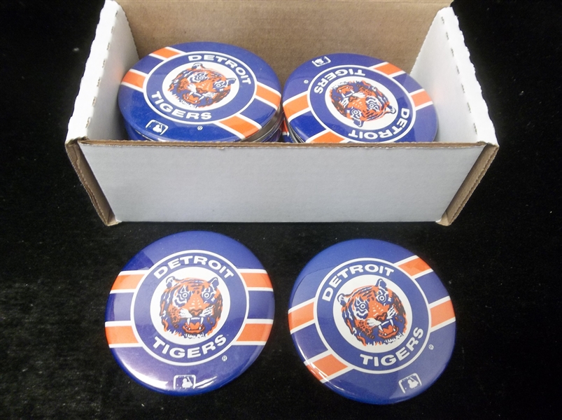 1980’s-90’s Detroit Tigers MLB 3-½” Diameter Logo Pins- 17 Pins