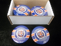 1980’s-90’s Detroit Tigers MLB 3-½” Diameter Logo Pins- 17 Pins