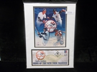 2002 USPS 12” x 16” New York Yankees MLB Matted 8” x 10” Photo with Matted and Cancelled Stadium Envelope