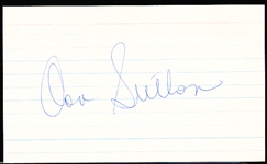 Autographed Don Sutton MLB Index Card