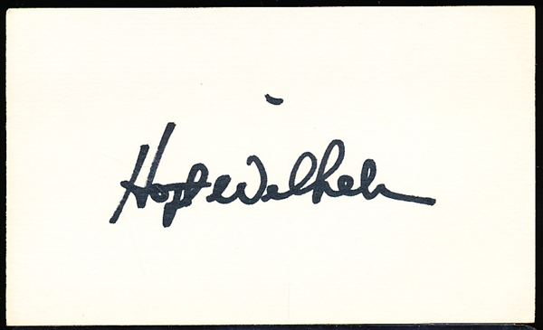 Autographed Hoyt Wilhelm MLB Index Card