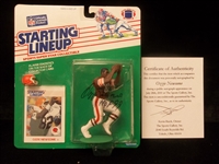 Autographed 1988 Starting Lineup Ftbl. Figure on Card- Ozzie Newsome, Browns
