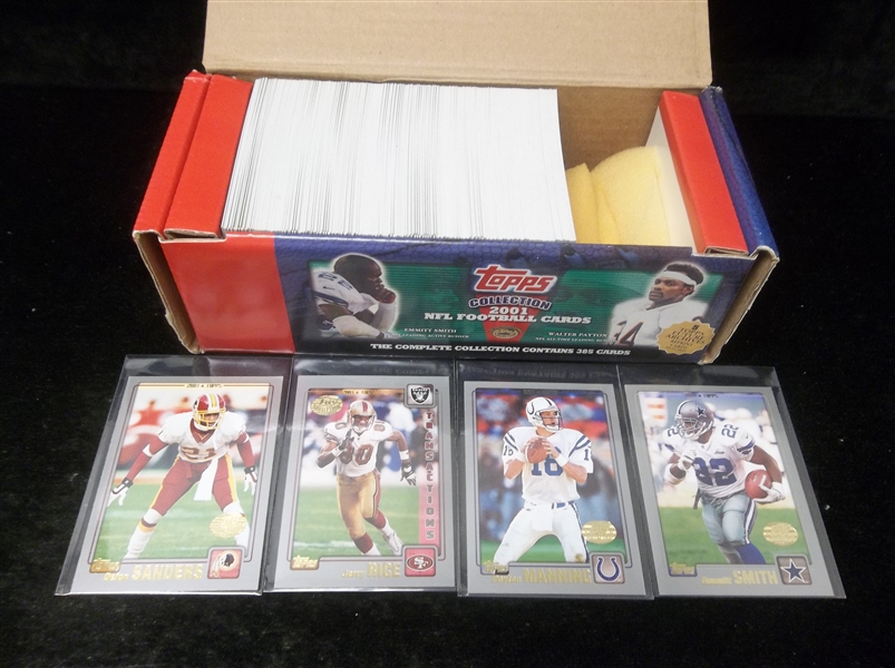2001 Topps Football “Topps Collection” Factory Set Cards- Approx. 300 Cards