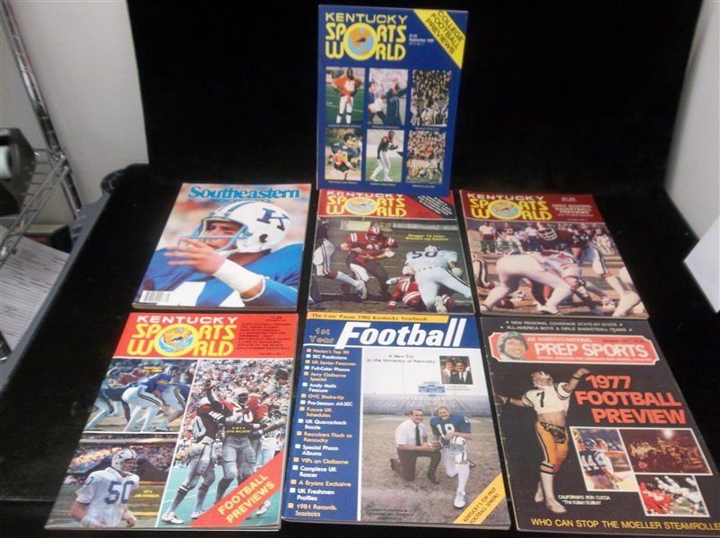 Clean Up Lot of 1977-82 College/Prep Ftbl. Magazines- 7 Diff.