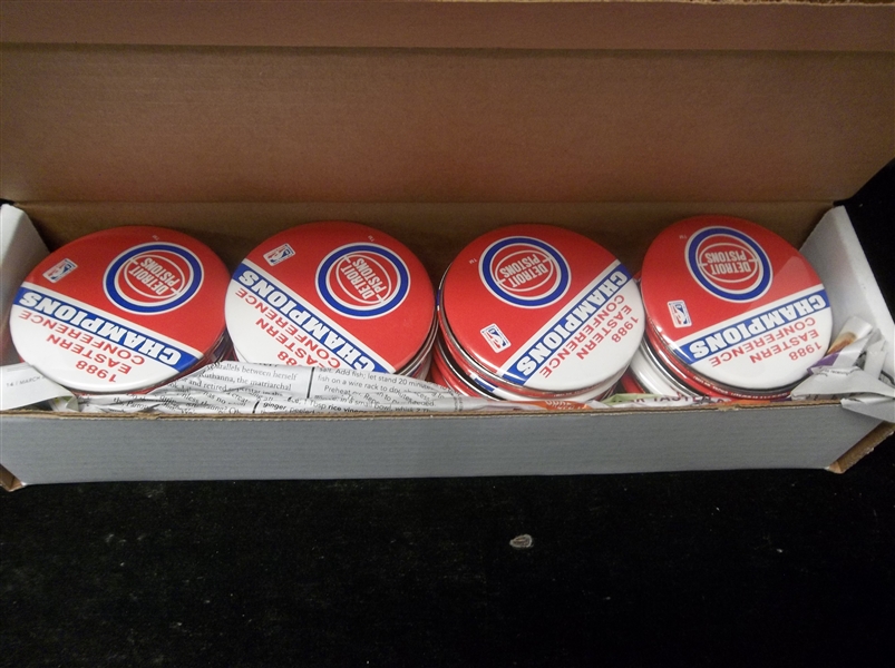 1988 Detroit Pistons Eastern Conference Champions NBA 3 ½” Diameter Logo Pins- 40 Pins