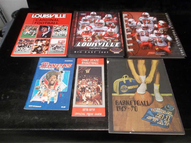 Clean-Up Lot of 6 Diff. NCAA/NBA Media Guides