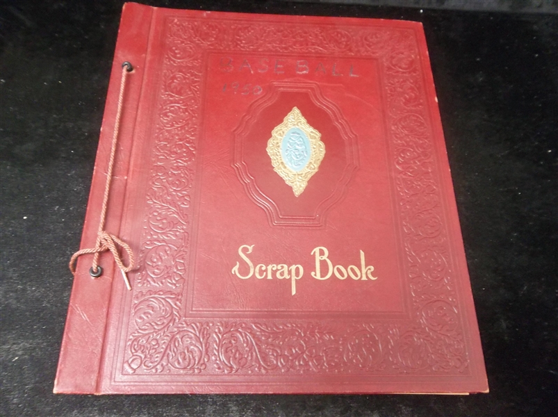 Collector Made 1950 Baseball Vintage Scrapbook