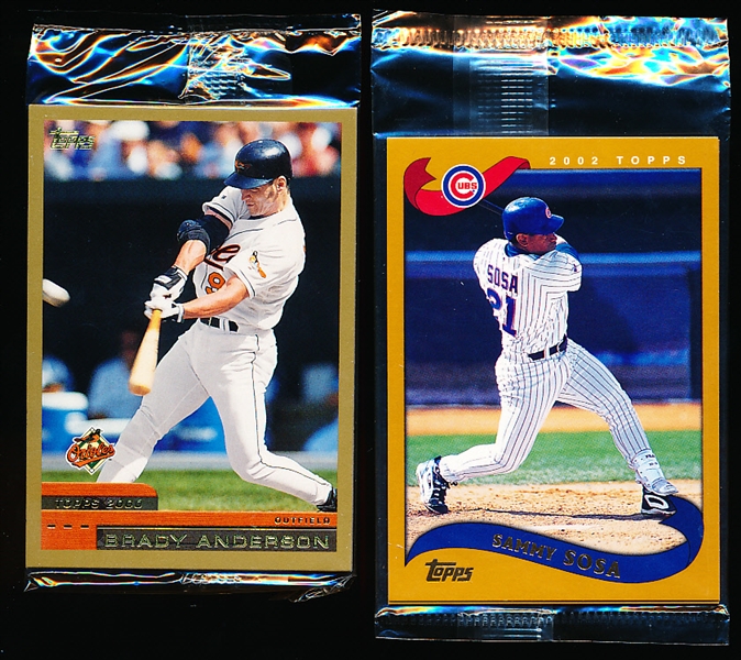 2000 & ’02 Topps Baseball- One Unopened Promo Pack Set of 3 from Both Years