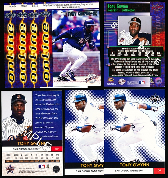 Tony Gwynn Pacific Baseball- 8 Asst. “Sample” Cards