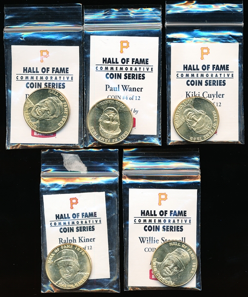 Giant Eagle Pittsburgh Pirates HOF Commemorative Coin Series- 5 Diff.
