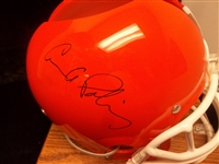 Autographed Riddell Cleveland Browns Helmet Phone Signed by Team Owners Al Lerner & Carmen Policy