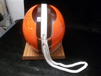Autographed Riddell Cleveland Browns Helmet Phone Signed by Team Owners Al Lerner & Carmen Policy