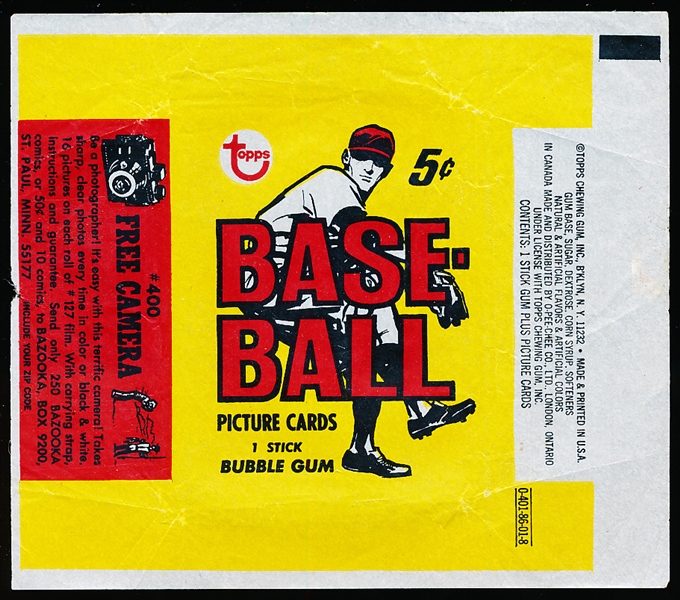 1968 Topps Baseball- 5 Cent Wrapper