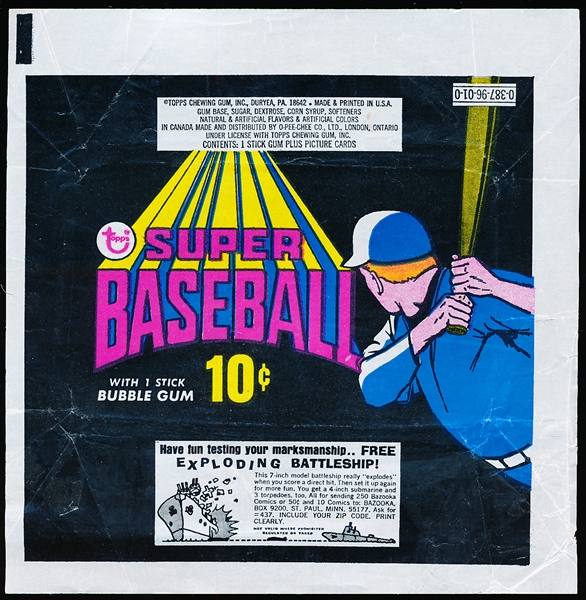 1970 Topps Baseball Super- 10 Cent Wrapper