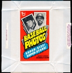 1974 Topps Baseball “Deckle Edge” Baseball Photos Wrapper