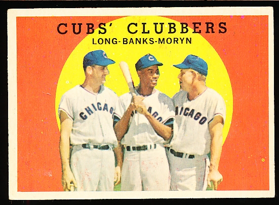 1959 Topps Baseball- #147 Cubs Clubbers- Long/ Banks/ Moryn