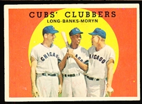 1959 Topps Baseball- #147 Cubs Clubbers- Long/ Banks/ Moryn