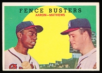 1959 Topps Baseball- #212 Aaron/ Mathews