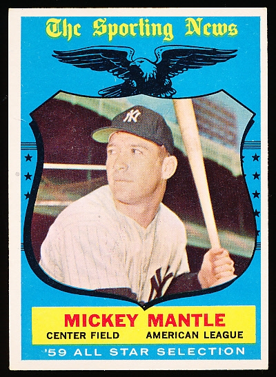 1959 Topps Baseball- #564 Mickey Mantle All Star- Hi# 