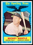 1959 Topps Baseball- #564 Mickey Mantle All Star- Hi# 