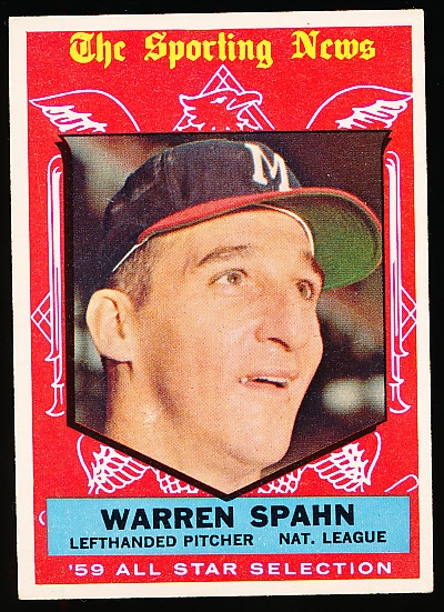 1959 Topps Baseball- #571 Warren Spahn All Star- Hi#