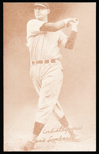 1939-46 Salutation Bb Exhibit- Cordially Yours, Ernie Lombardi- Large Projection Version