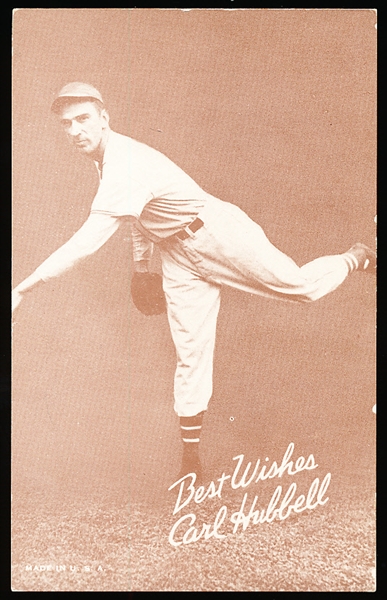 1939-46 Salutation Bb Exhibit- Best Wishes, Carl Hubbell