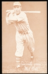 1939-46 Salutation Bb Exhibit- Sincerely yours, Mel Ott- Made in USA in left Bottom Corner