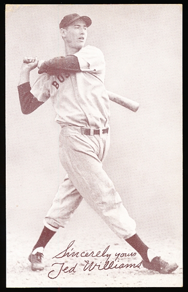 1939-46 Salutation Bb Exhibit- Sincerely yours, Ted Williams (No #9 Shows)
