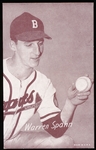 1947-66 Baseball Exhibit- Warren Spahn, Braves (B on hat)