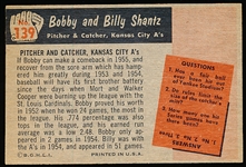 1955 Bowman Bb- #139 Shantz Bros