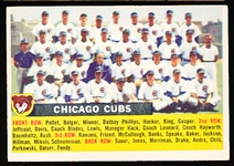 1956 Topps Baseball- #11 Chicago Cubs team- Name Centered- White Back