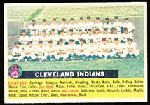 1956 Topps Baseball- #85 Cleveland Indians- Name Centered- White Back