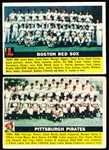 1956 Topps Baseball- 2 Team Cards- Gray Backs