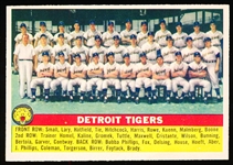 1956 Topps Baseball- #213 Detroit Tigers Team