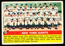 1956 Topps Baseball- #226 NY Giants Team