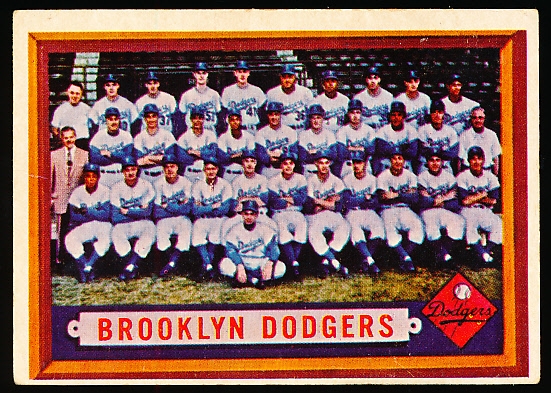 1957 Topps Baseball- #324 Brooklyn Dodgers- Semi Hi#