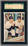 1957 Topps Baseball- #407 Mantle/ Berra- SGC 50 (Vg/Ex 4)