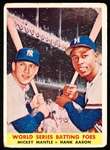 1958 Topps Baseball- #418 Mantle/ Aaron