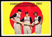 1959 Topps Baseball- #543 Corsair Trio- Clemente- Hi#