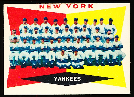 1960 Topps Baseball- #332 Yankees Team