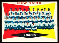 1960 Topps Baseball- #332 Yankees Team
