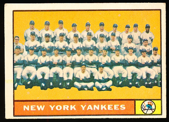 1961 Topps Baseball- #228 Yankees Team