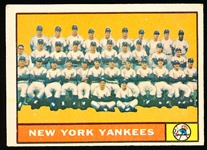 1961 Topps Baseball- #228 Yankees Team