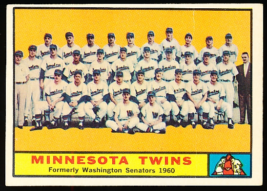 1961 Topps Baseball- #542 Minnesota Twins Team- Hi#
