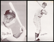 1962 Stat back Baseball Exhibits- 2 Diff- Black Print Backs