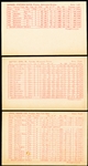 1963 Stat Back Baseball Exhibits- 3 Diff- Red Print Backs