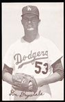 1963 Stat Back Baseball Exhibits- Don Drysdale- Red Print Back