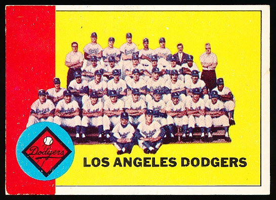 1963 Topps Bb- #337 Los Angeles Dodgers